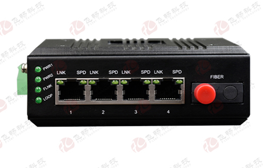 HJCA16海角官网科技-4路百兆以太网电口转1路百兆光口工业级91海角社区下载