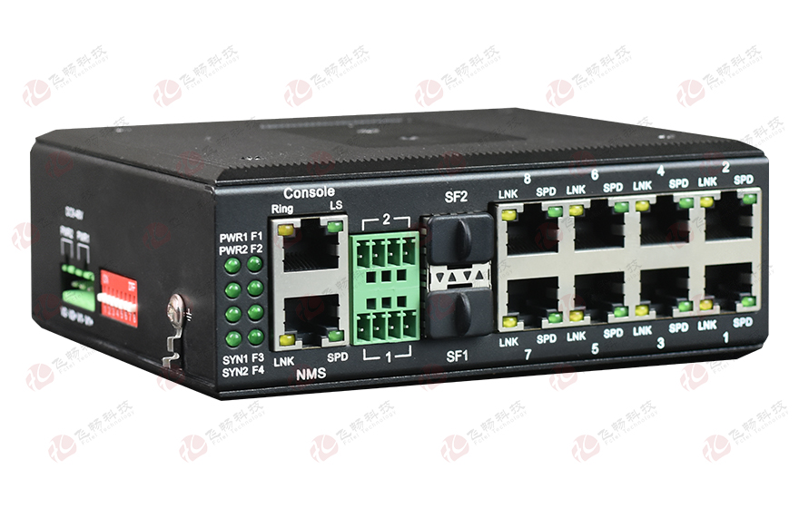 HJCA16海角官网科技-网管型 工业级8路百兆电1路千兆光 光纤收发器