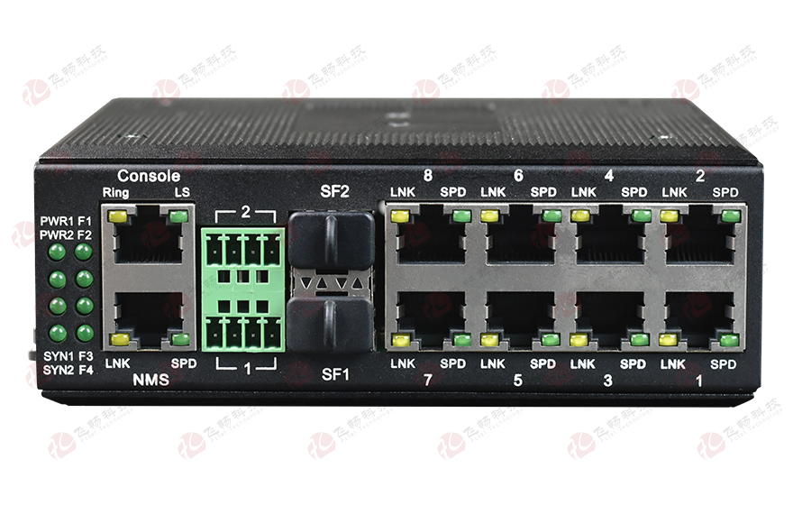 HJCA16海角官网科技-工业轨式8路百兆电 2路千兆光环网91海角社区下载