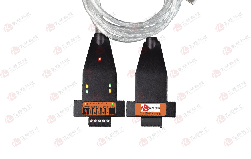 HJCA16海角官网科技-工业级 6KV防雷型 USB转2路高速RS485转换器(带线)