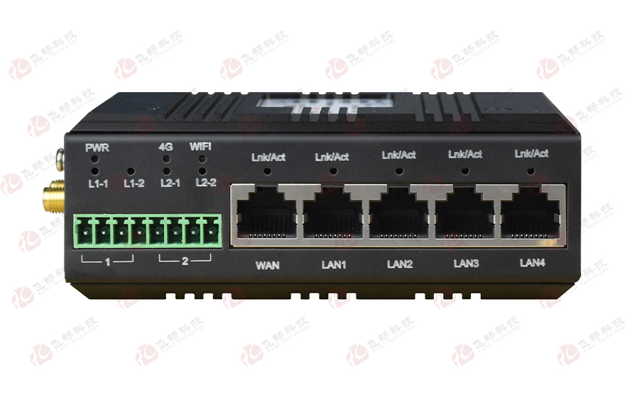 HJCA16海角官网科技-4xLan+1xWan+2路串口 4G路由器