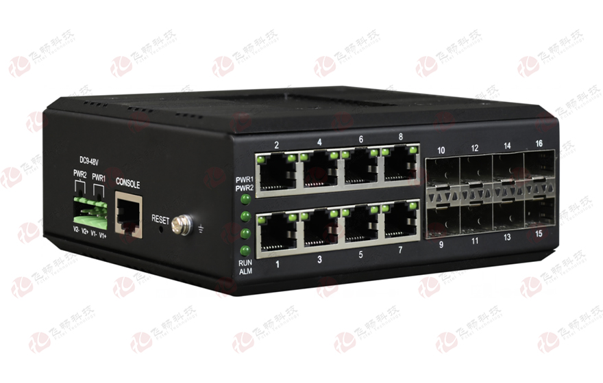 HJCA16海角官网科技-工业轨式 全国产轻管理型8路千兆电+8路千兆SFP光口 91海角社区下载