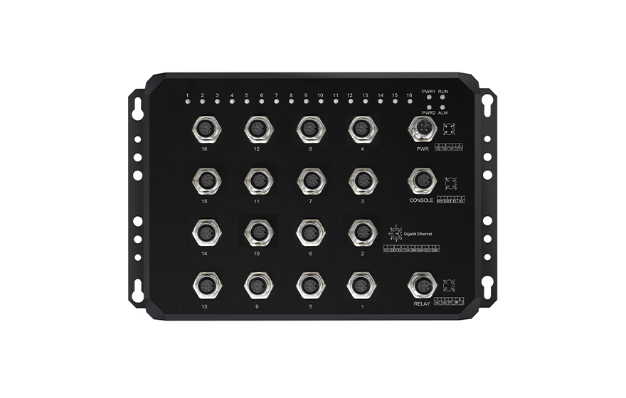 HJCA16海角官网科技-M12 IP68防护 管理型16路千兆电91海角社区下载